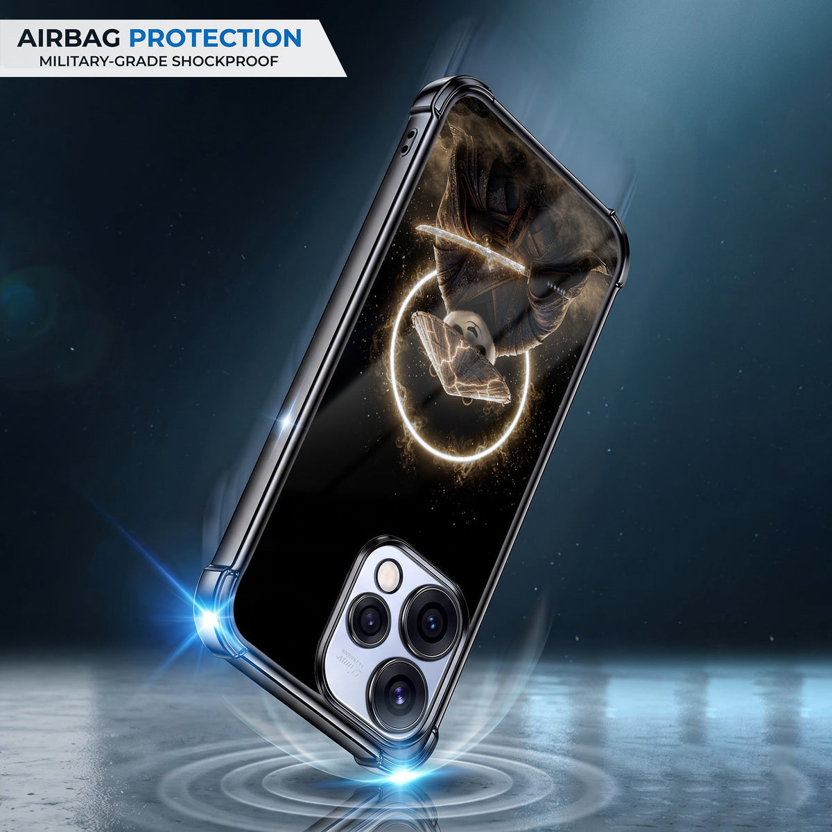 Oppo Reno 15 5G Warrior Panda Black Airbags Printed Back Case