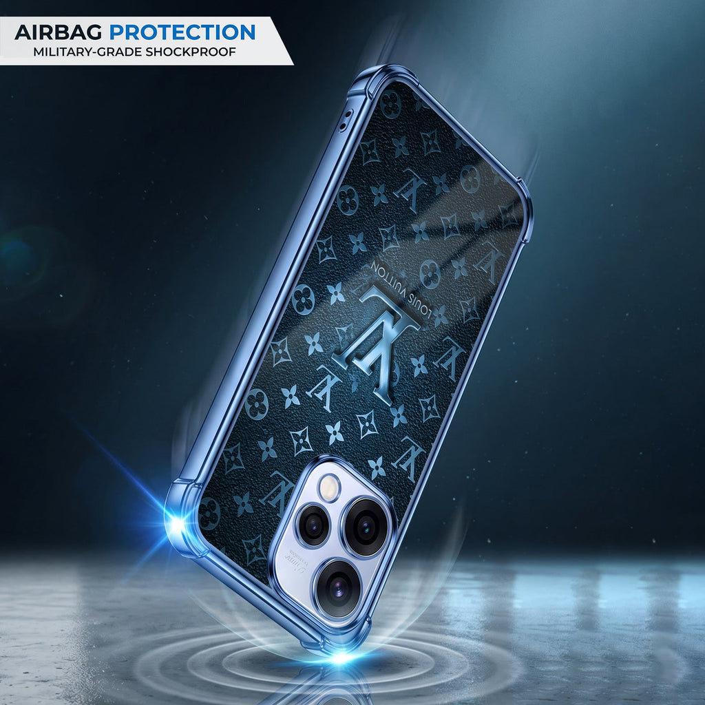 Oppo Reno 15 5G LV Monogram Blue Airbags Printed Back Case