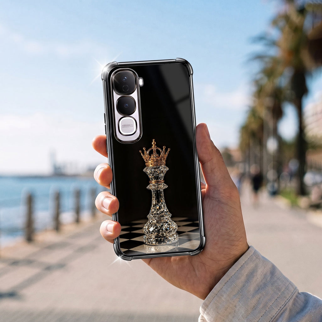 Vivo Y400 Pro 5G Chess King Black Airbags Printed Back Case
