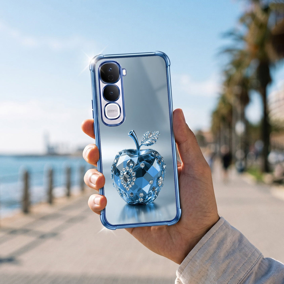 Vivo Y400 Pro 5G Blue Apple Blue Airbags Printed Back Case
