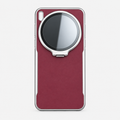Vivo X300 Pro 5G Burgundy Luxe Phone Case with Chrome Edge & Circular Grip Stand