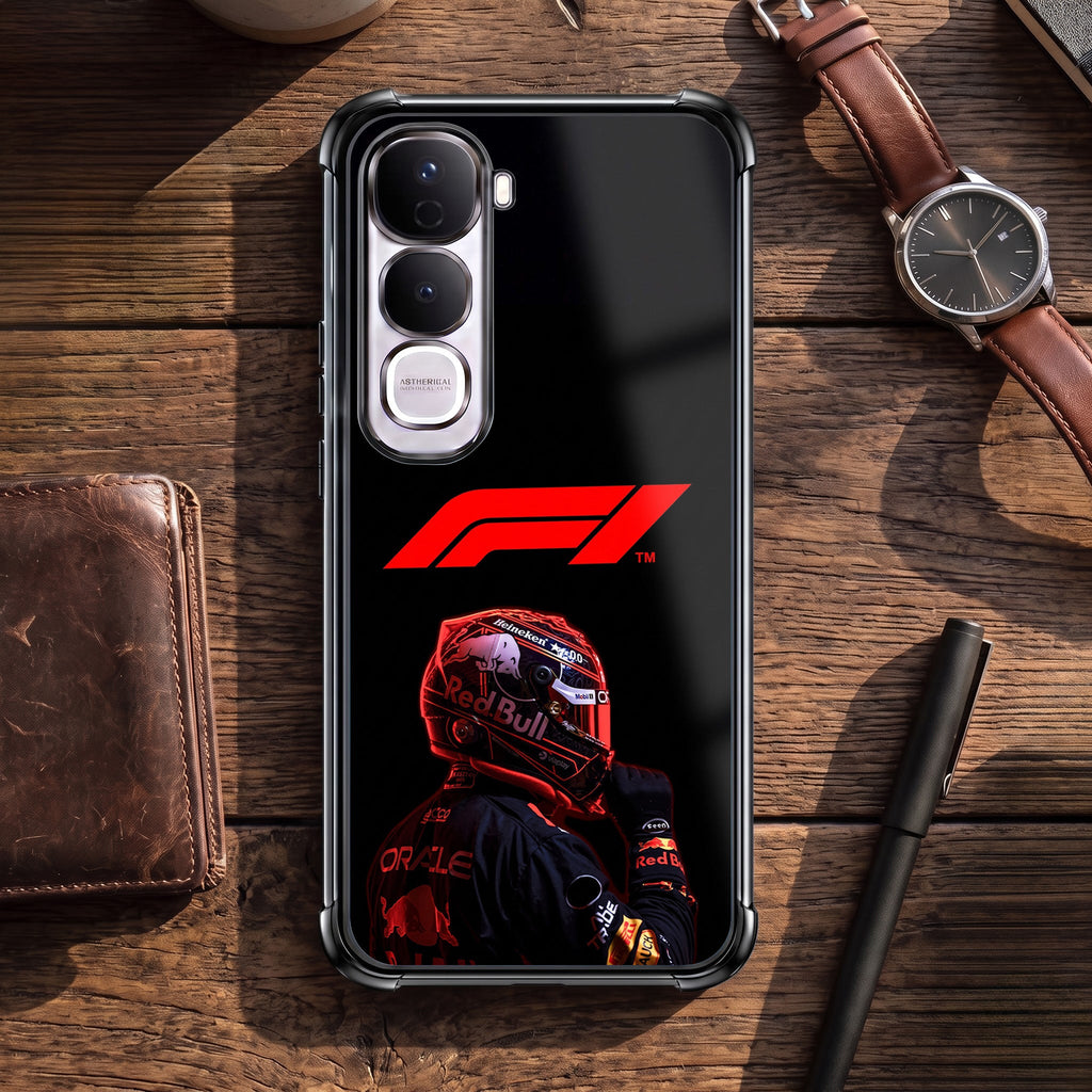 Vivo Y400 Pro 5G F1 Rider Black Airbags Printed Back Case