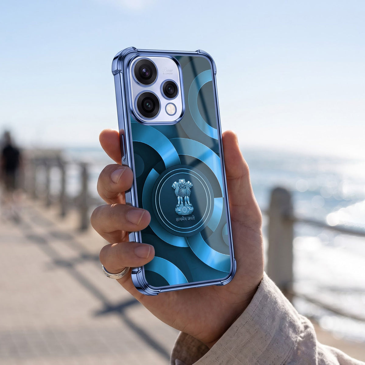Oppo Reno 15 5G Blue Emblem Airbags Printed Back Case