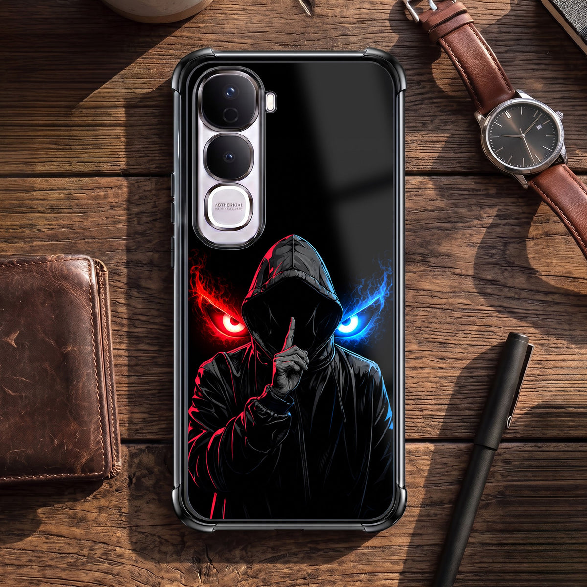 Vivo Y400 Pro 5G Hooded Shadow Demon Black Airbags Printed Back Case