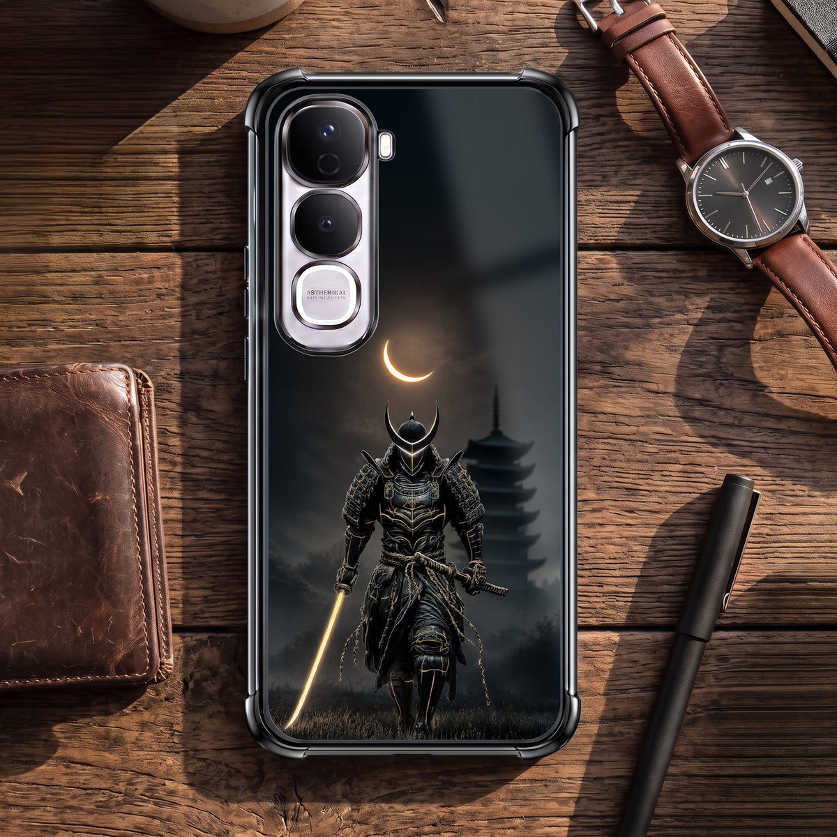 Vivo Y400 Pro 5G Samurai Warrior Black Airbags Printed Back Case