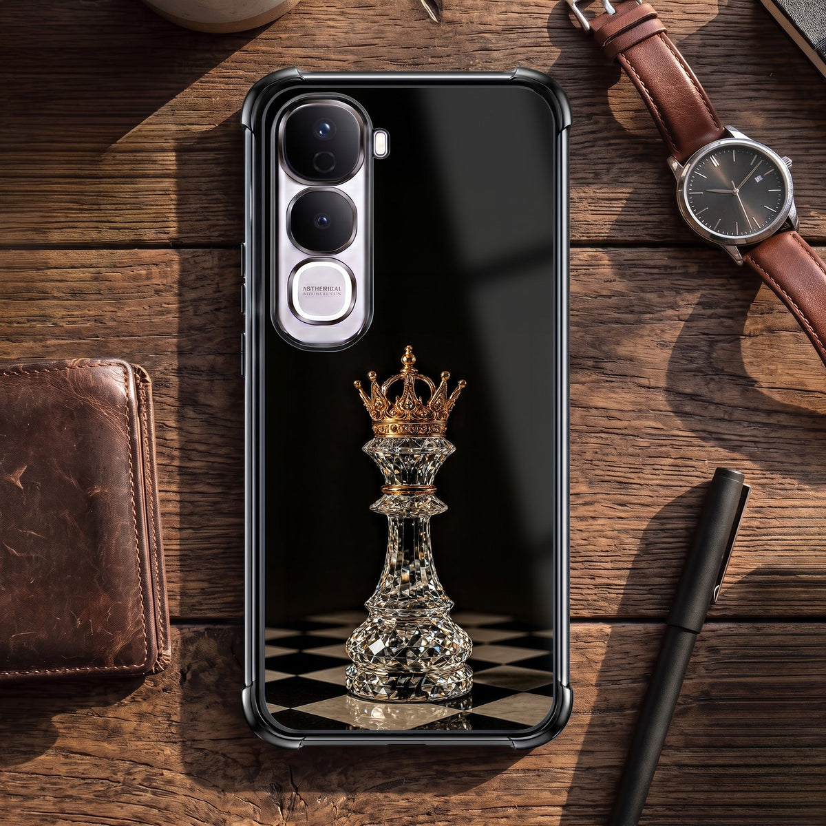 Vivo Y400 Pro 5G Chess King Black Airbags Printed Back Case