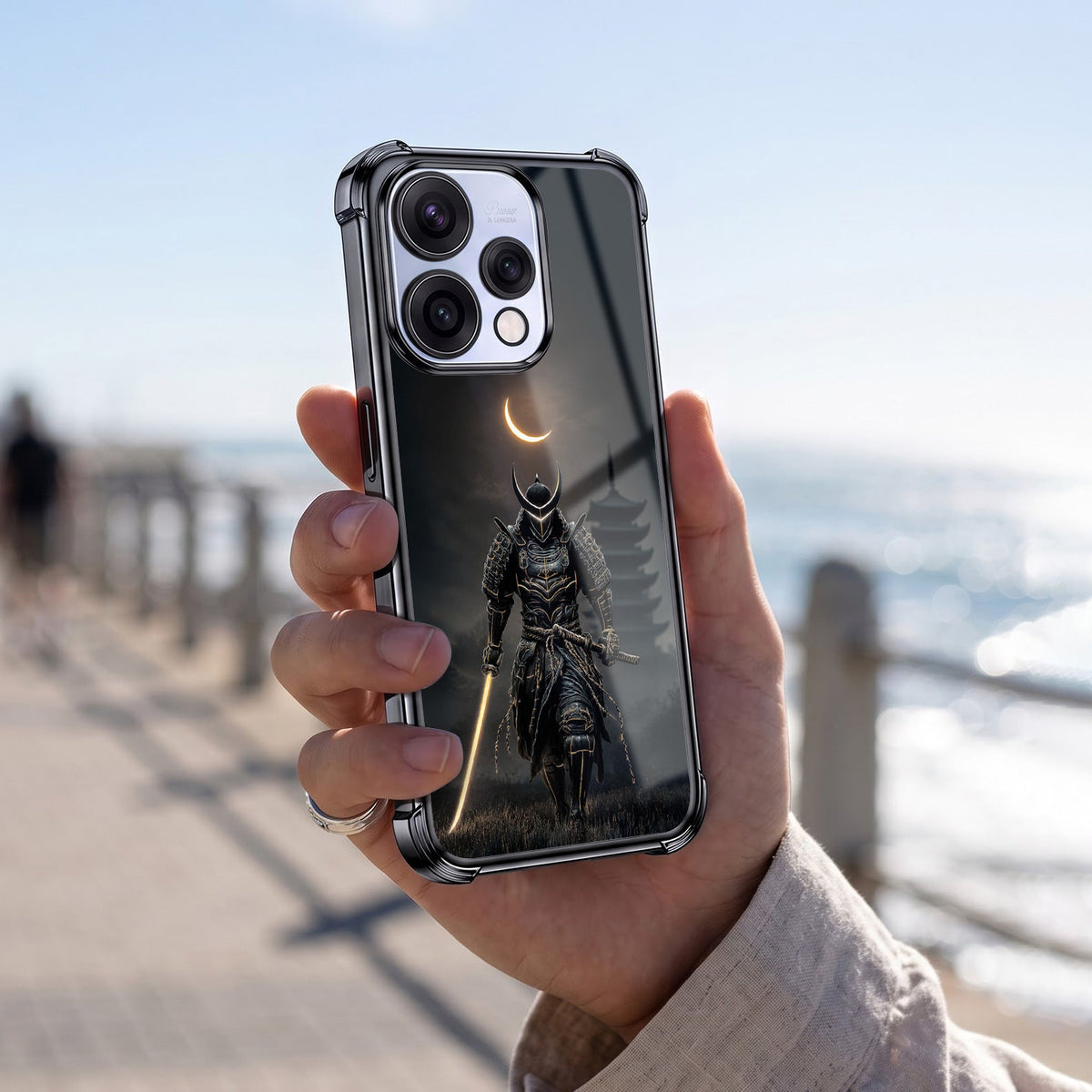 Oppo Reno 15 5G Samurai Warrior Black Airbags Printed Back Case