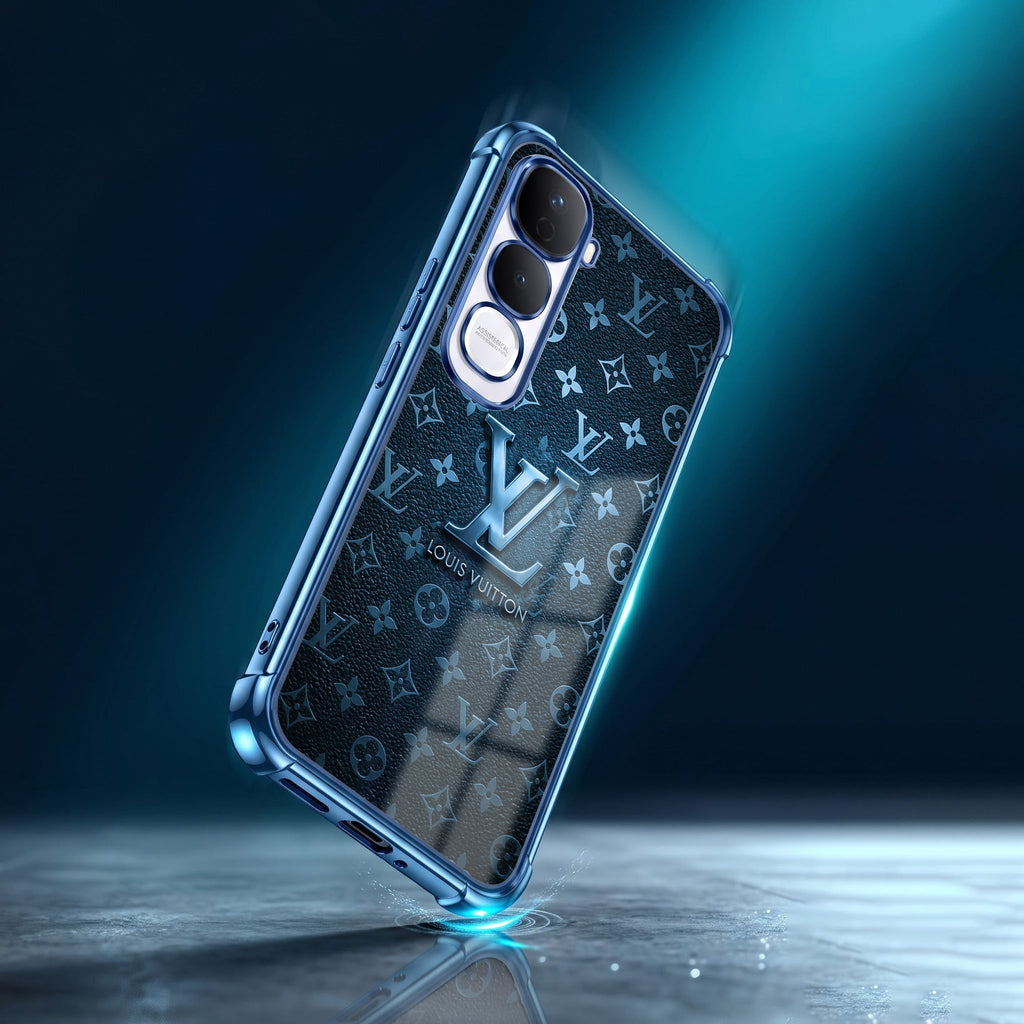 Vivo Y400 Pro 5G LV Monogram Blue Airbags Printed Back Case