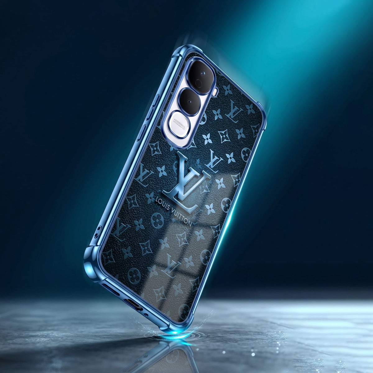 Vivo Y400 Pro 5G LV Monogram Blue Airbags Printed Back Case