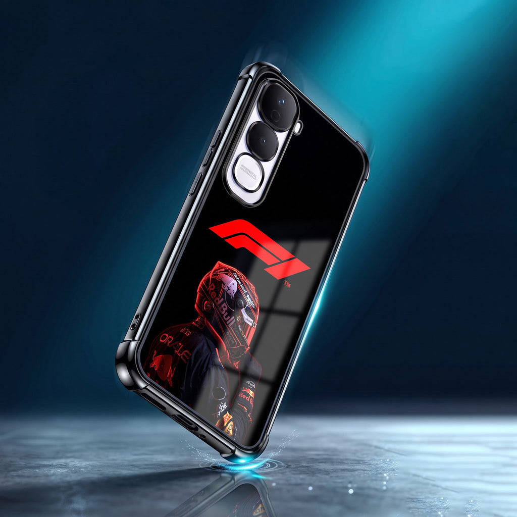 Vivo Y400 Pro 5G F1 Rider Black Airbags Printed Back Case