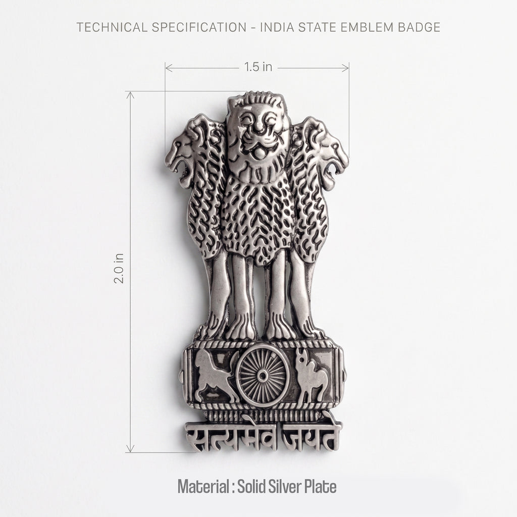 Google Pixel 9a 5G Compatible Satyamev Jayate 3D Metal Emblem Sticker