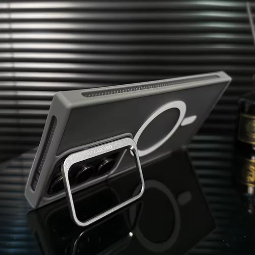 Samsung Galaxy S23 Ultra/S24 Ultra 5G New Frosted Matte Magnetic Metal Kickstand Shockproof Phone Case Cover