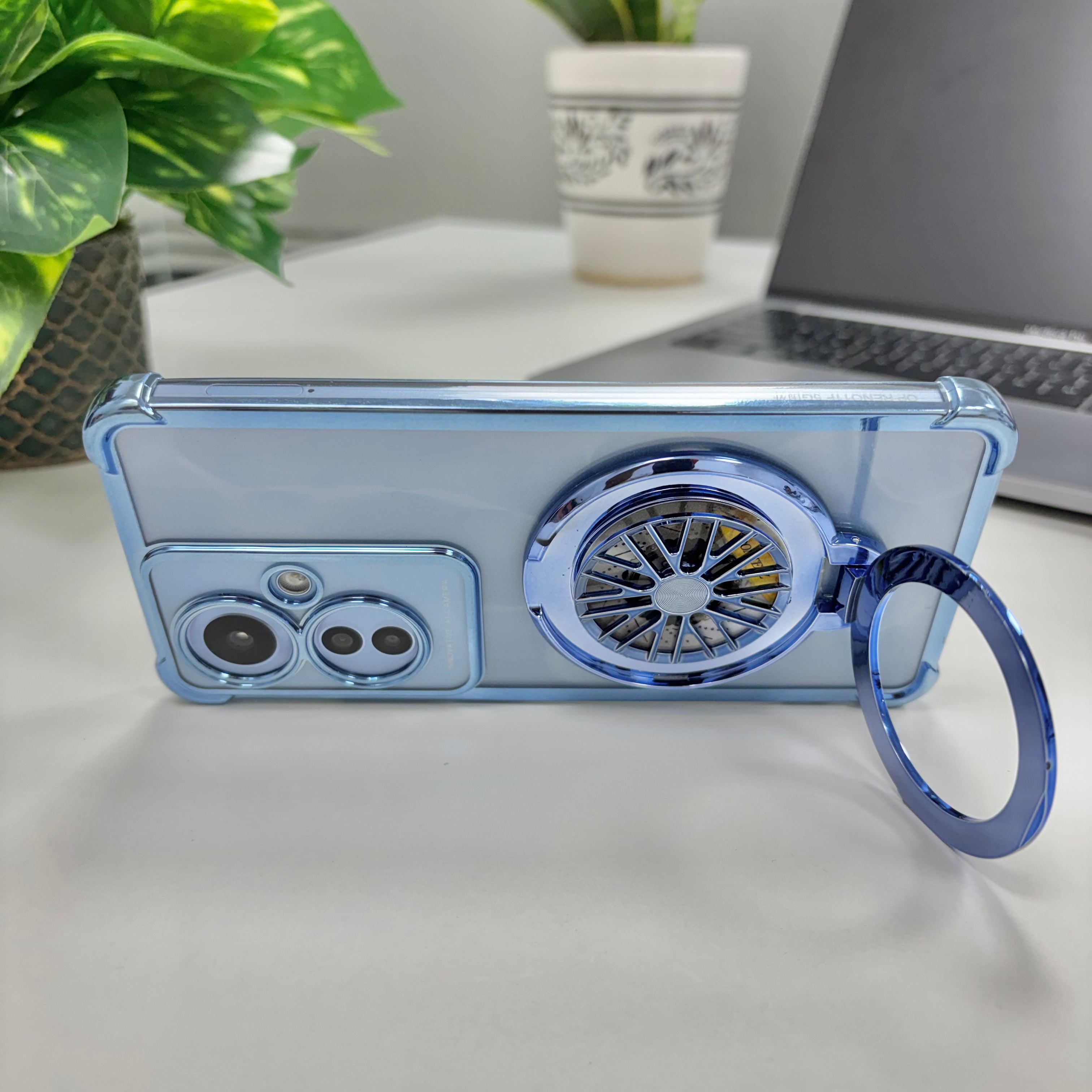 Oppo F25 Pro 5G Premium Stress Buster Wheel Rotating Shockproof Airbags Case