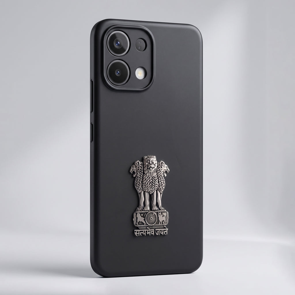 Oppo K13 5G Compatible Satyamev Jayate 3D Metal Emblem Sticker