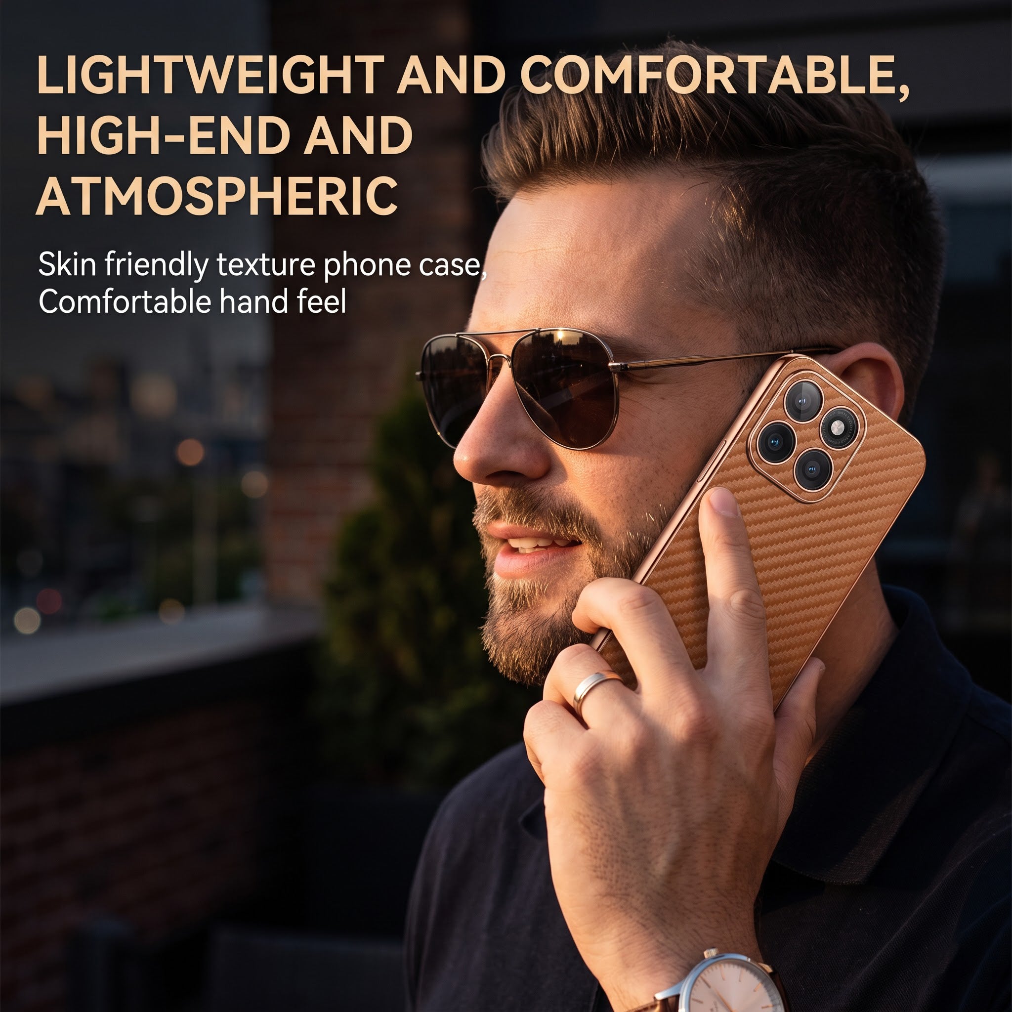 Motorola Edge 70 5G Gold Electroplated Carbon Fiber Texture Case