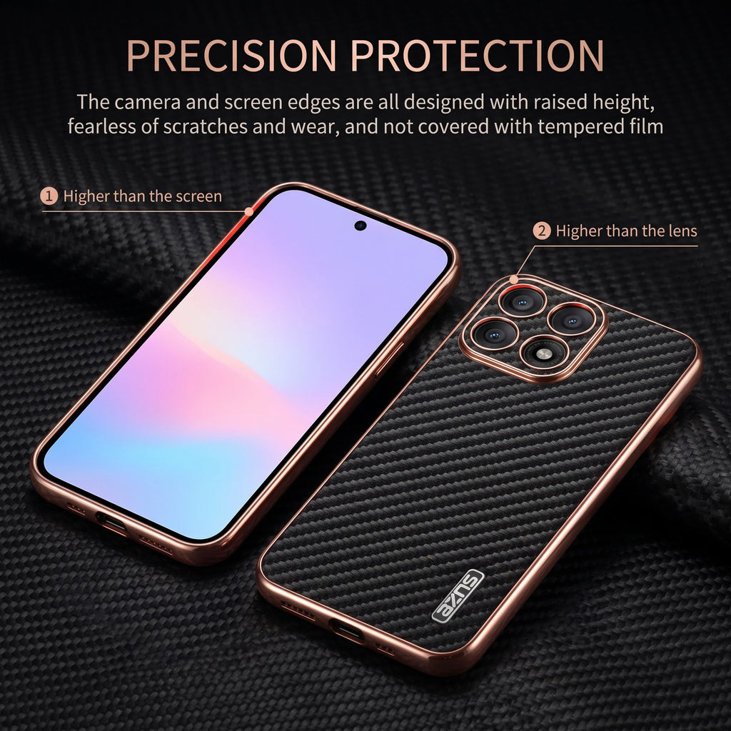 Motorola Edge 70 Pro 5G Gold Electroplated Carbon Fiber Texture Case