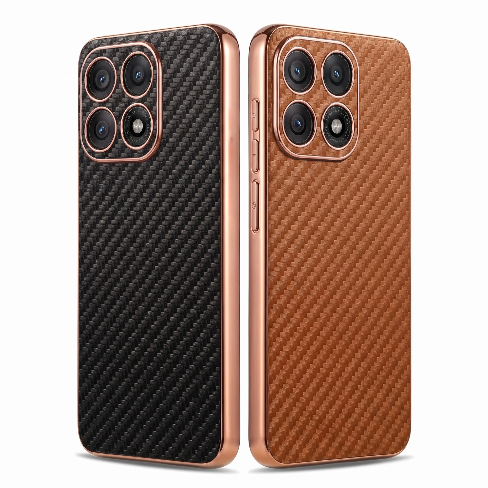 Motorola Edge 70 Pro 5G Gold Electroplated Carbon Fiber Texture Case