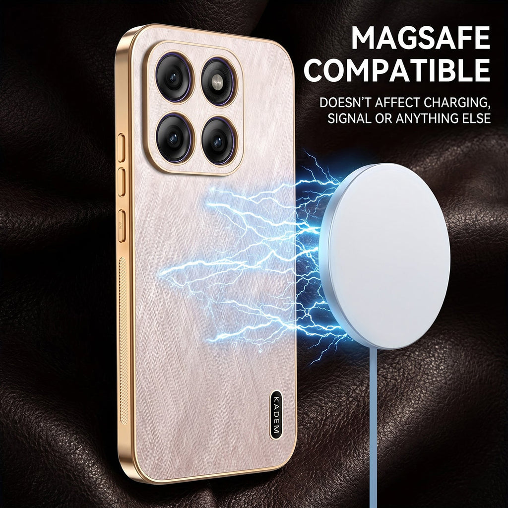 Motorola Edge 70 5G Premium Electroplated Frame Gold Thread Pattern Soft Case