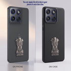 Motorola Edge 70 5G Compatible Satyamev Jayate 3D Metal Emblem Sticker