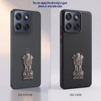 Motorola Edge 60 Pro 5G Compatible Satyamev Jayate 3D Metal Emblem Sticker