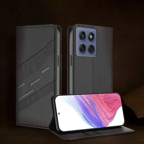 Motorola Edge 60 Fusion 5G Magnetic Embossed Multi-Functional Wallet Retro PU Leather Flip Case