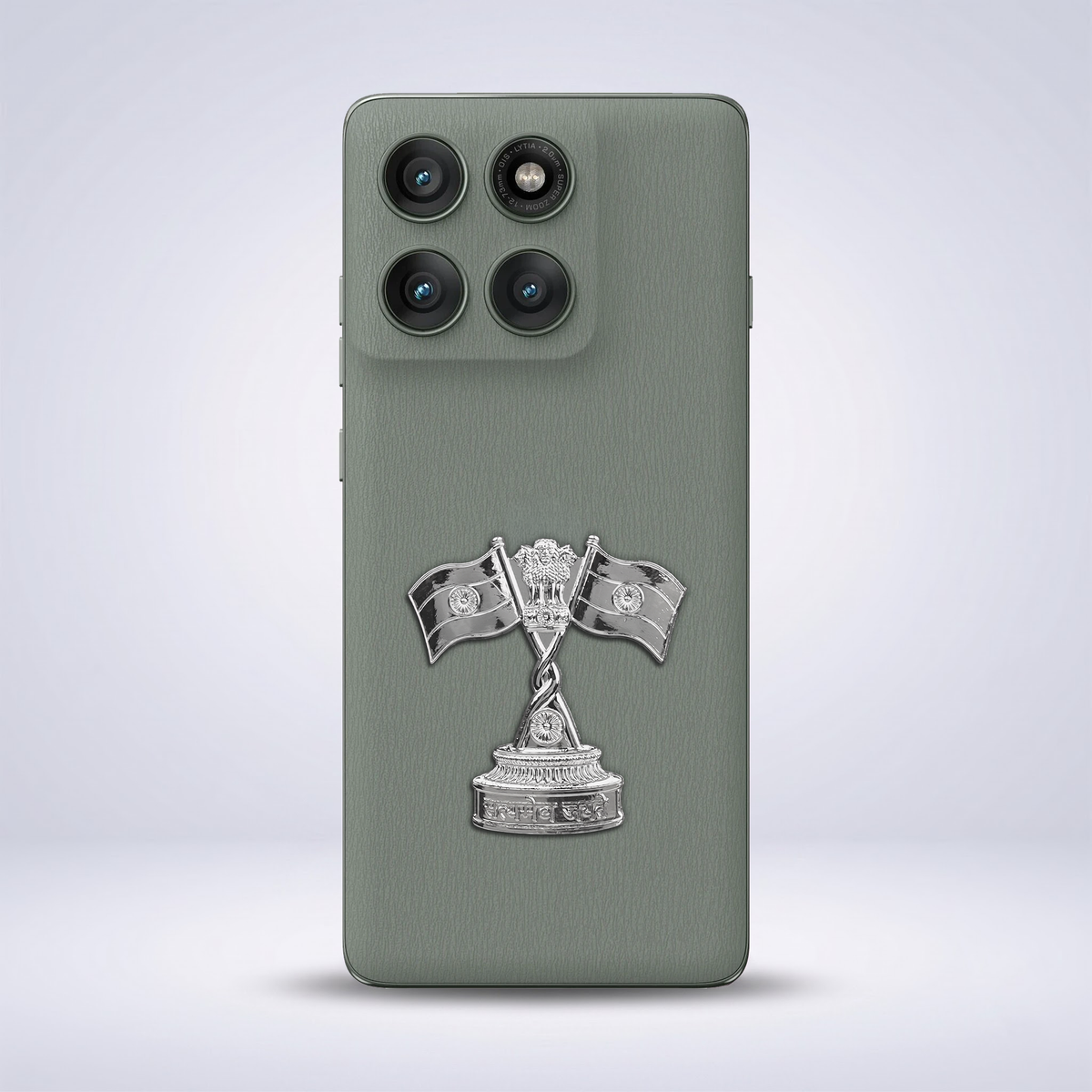 Motorola Edge 60 Pro 5G Compatible Satyamev Jayate 3D Metal Emblem Sticker