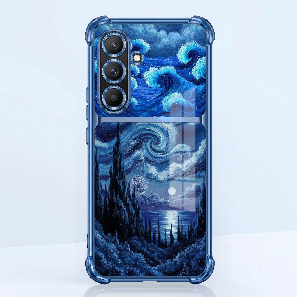 Samsung Galaxy A36 5G Midnight Ocean Dual-Tone Transparent Blue Airbags Case