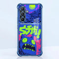 Samsung Galaxy A36 5G Neon Monster Dual-Tone Transparent Blue Airbags Case
