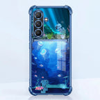 Samsung Galaxy A36 5G Mystic Jellyfish Dual-Tone Transparent Blue Airbags Case