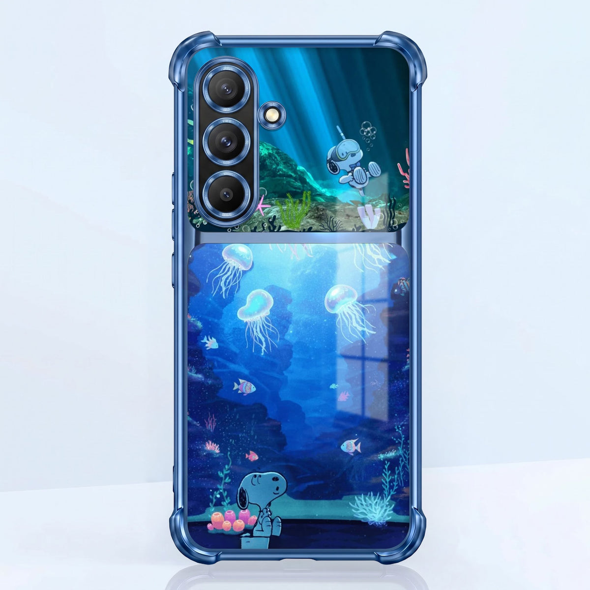 Samsung Galaxy A36 5G Mystic Jellyfish Dual-Tone Transparent Blue Airbags Case