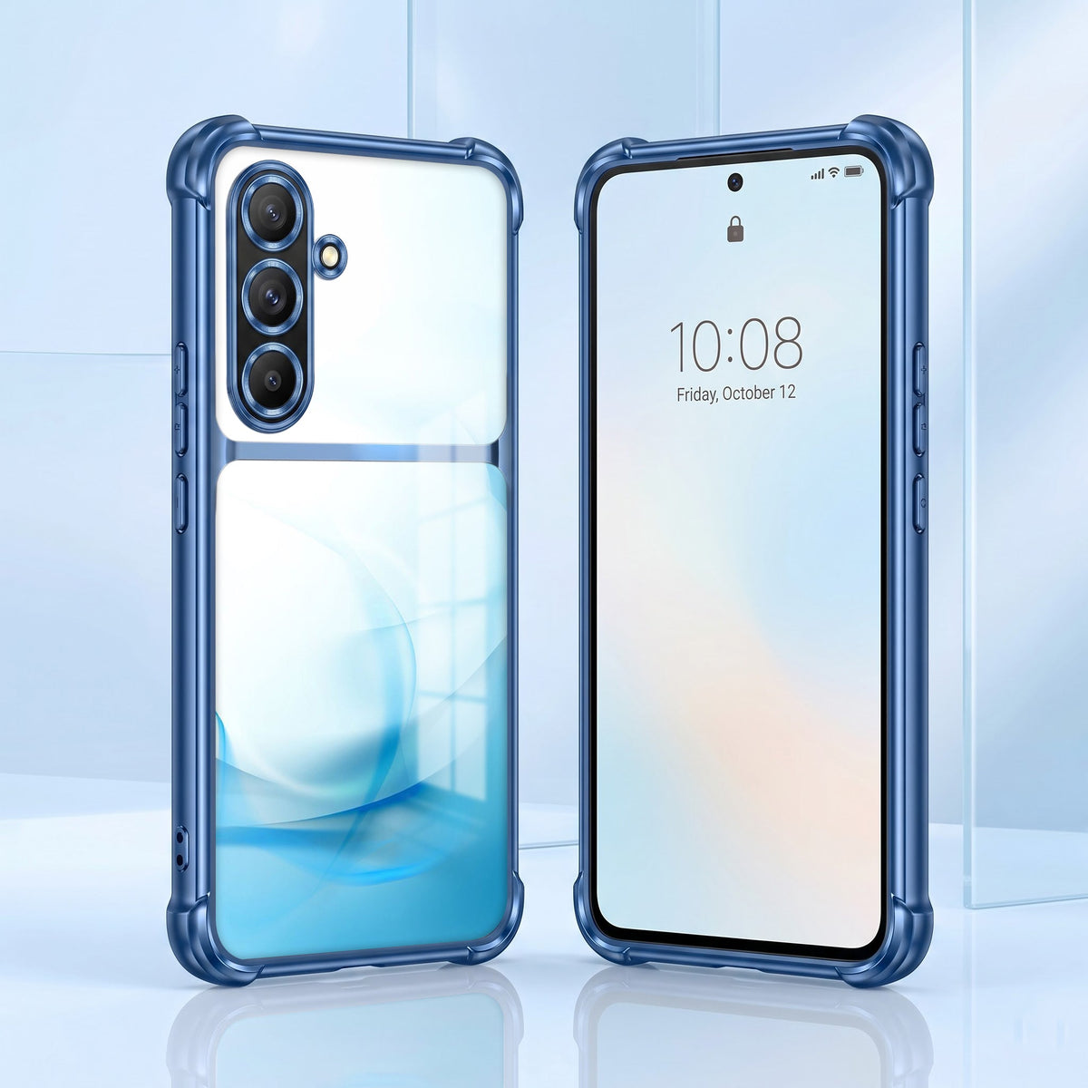 Samsung Galaxy A36 5G Crystal Blue Dual-Tone Transparent Blue Airbags Case