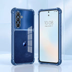Samsung Galaxy A56 5G Apple Blue Glitter Dual-Tone Transparent Blue Airbags Case