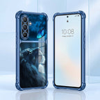 Samsung Galaxy A36 5G Mystic Lion Butterfly Dual-Tone Transparent Blue Airbags Case