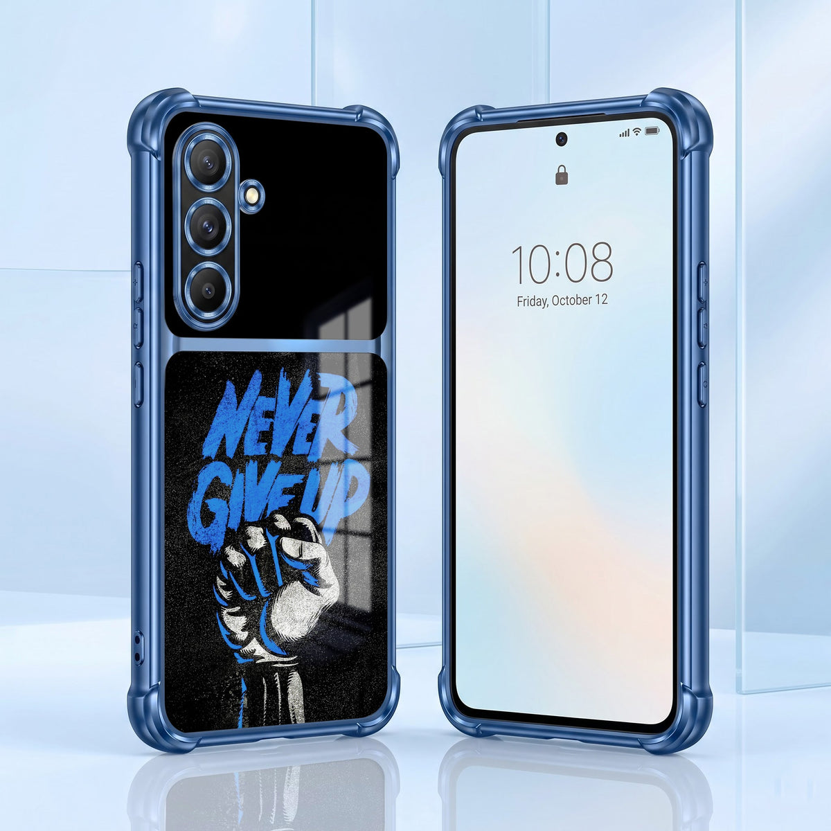 Samsung Galaxy A36 5G Naver Give Up Dual-Tone Transparent Blue Airbags Case