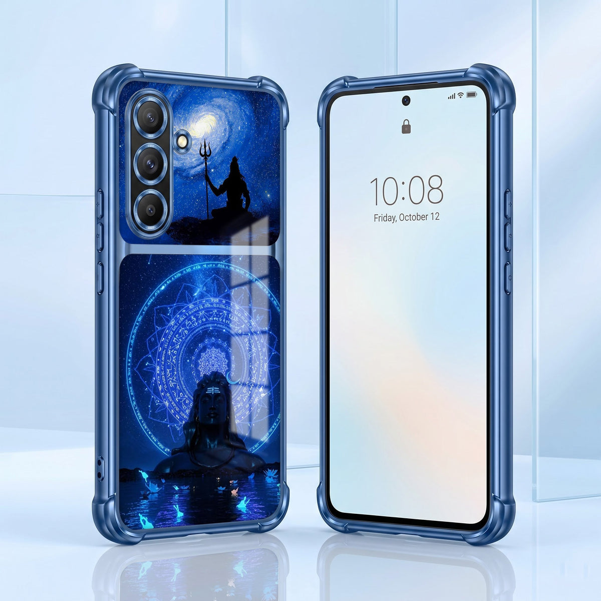 Samsung Galaxy A36 5G Adiyogi Dual-Tone Transparent Blue Airbags Case