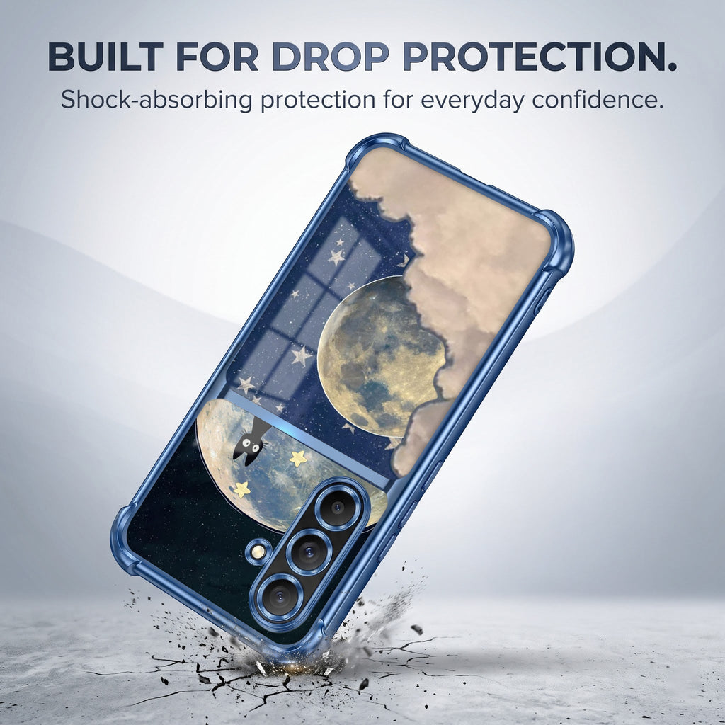 Samsung Galaxy A36 5G Moonlight Galaxy Dual-Tone Transparent Blue Airbags Case