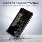 Samsung Galaxy A56 5G Gold Poker Cards Dual-Tone Transparent Black Airbags Case