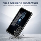 Samsung Galaxy A36 5G Cosmic Energy Dual-Tone Transparent Black Airbags Case
