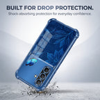 Samsung Galaxy A36 5G Azure Butterfly Dual-Tone Transparent Blue Airbags Case