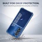 Samsung Galaxy A36 5G Apple Blue Glitter Dual-Tone Transparent Blue Airbags Case