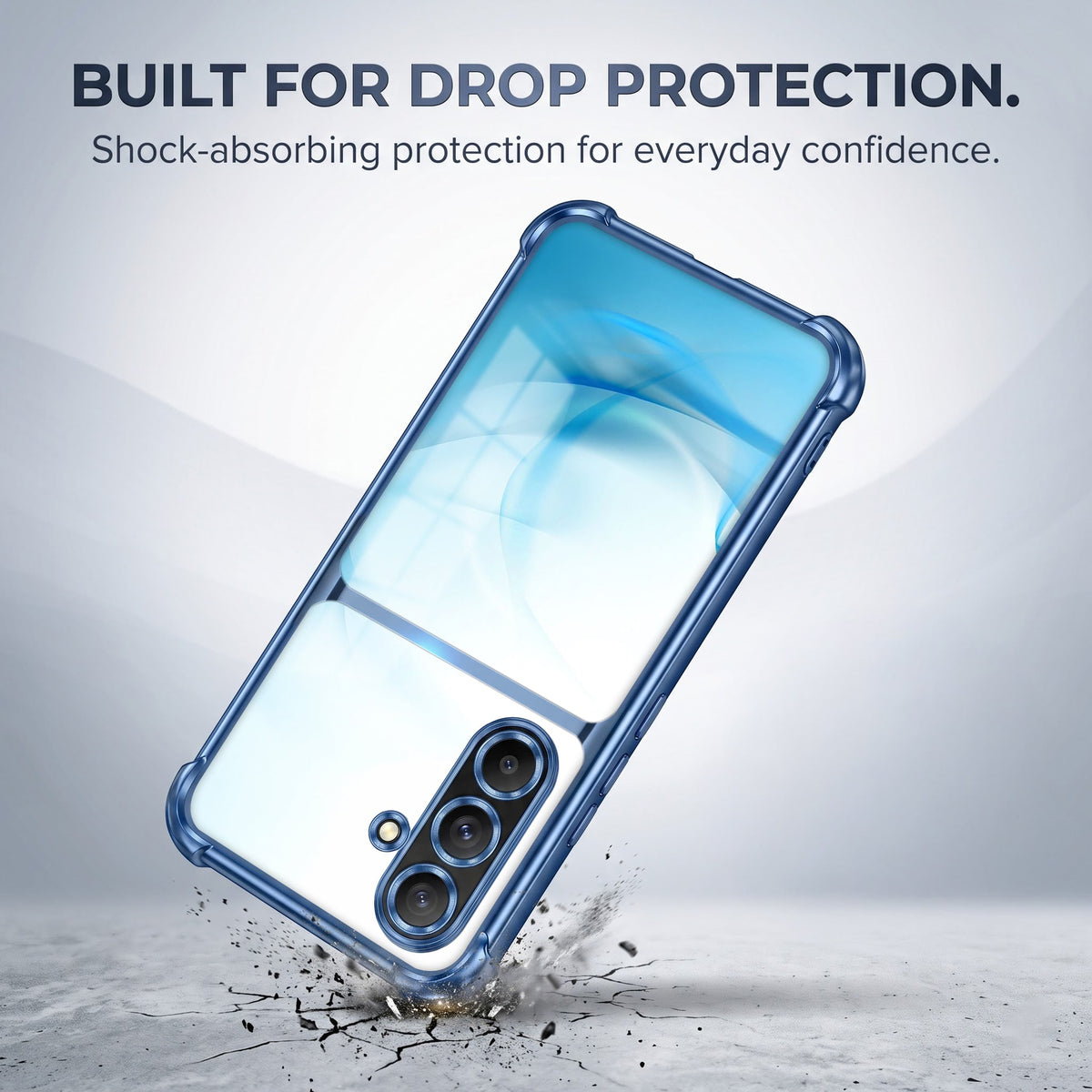 Samsung Galaxy A56 5G Crystal Blue Dual-Tone Transparent Blue Airbags Case