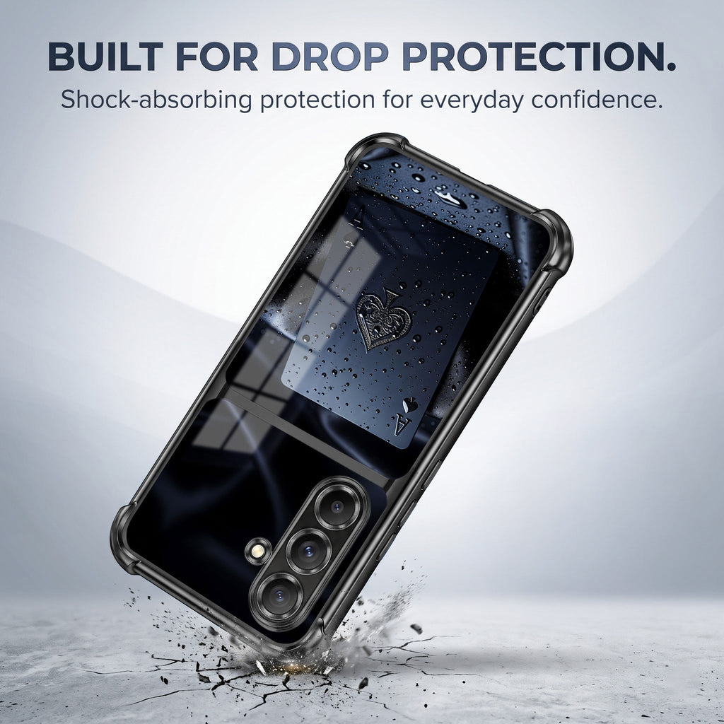 Samsung Galaxy A56 5G Ace King Dual-Tone Transparent Blue Black Airbags Case