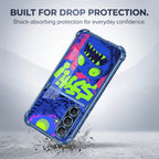 Samsung Galaxy A36 5G Neon Monster Dual-Tone Transparent Blue Airbags Case
