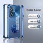 Samsung Galaxy A36 5G Blue Rose Luxe Dual-Tone Transparent Blue Airbags Case
