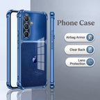 Samsung Galaxy A36 5G Apple Blue Glitter Dual-Tone Transparent Blue Airbags Case