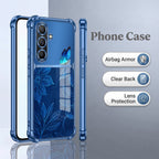 Samsung Galaxy A36 5G Azure Butterfly Dual-Tone Transparent Blue Airbags Case