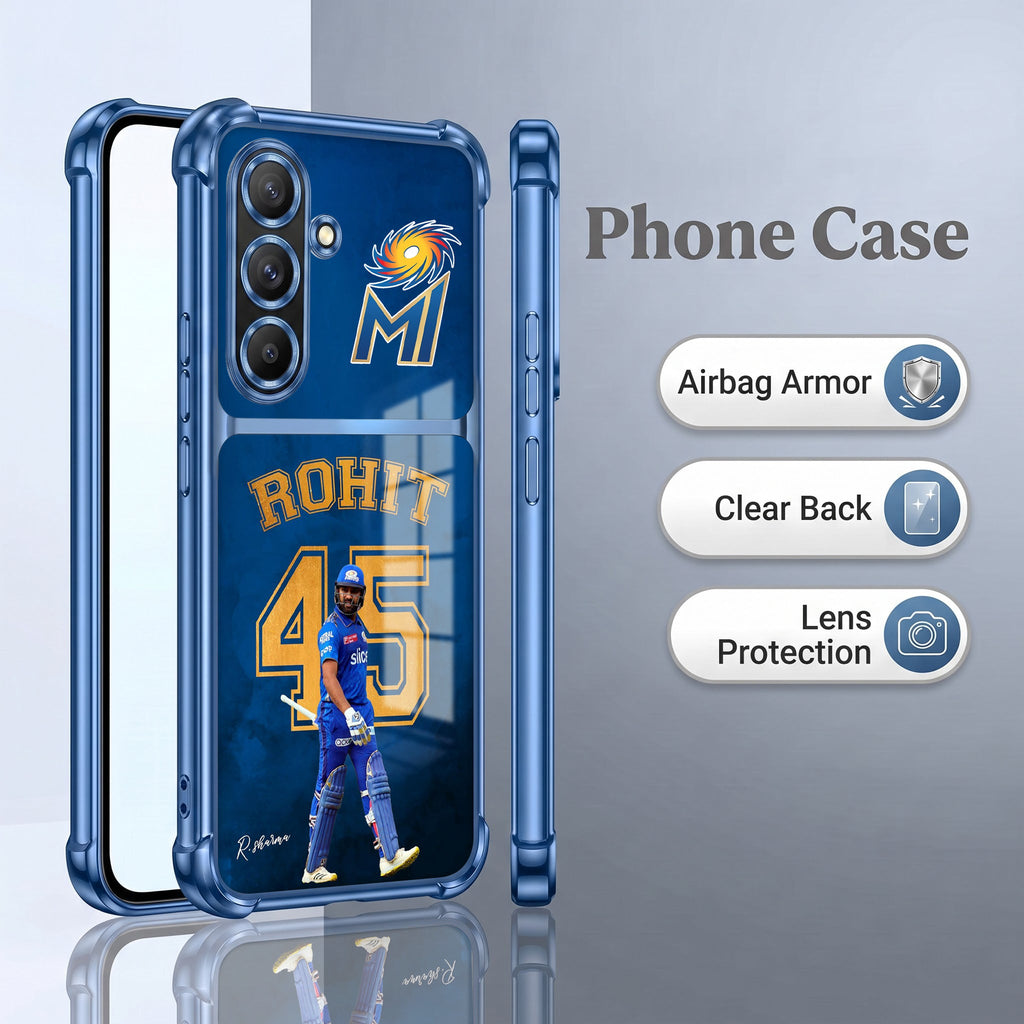 Samsung Galaxy A56 5G Hitman Rohit Dual-Tone Transparent Blue Airbags Case