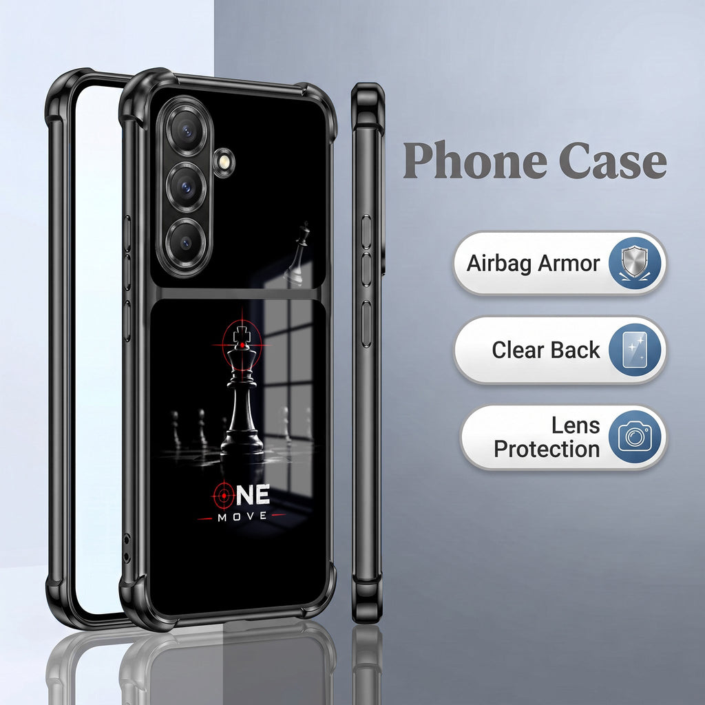 Samsung Galaxy A56 5G One Move Dual-Tone Transparent Black Airbags Case