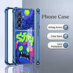 Samsung Galaxy A36 5G Neon Monster Dual-Tone Transparent Blue Airbags Case