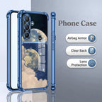 Samsung Galaxy A36 5G Moonlight Galaxy Dual-Tone Transparent Blue Airbags Case